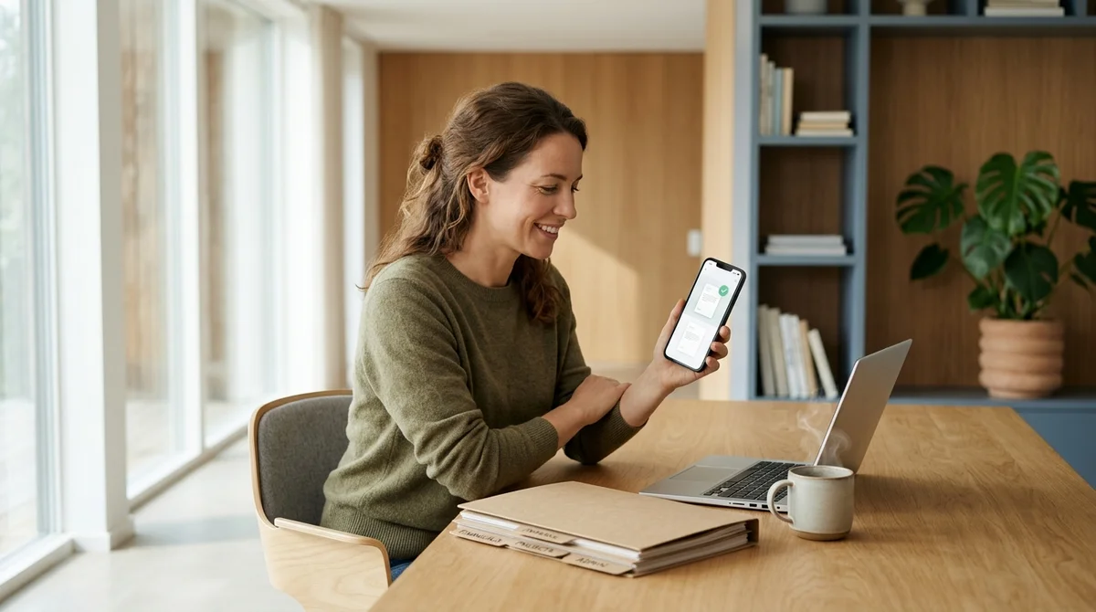Bureau moderne et lumineux pour gerer son coffre-fort numerique Digiposte en toute serenite